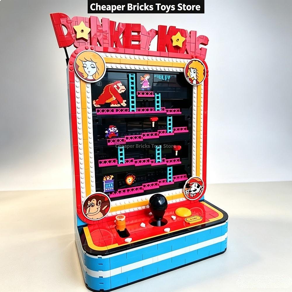 Gaming Building Blocks Cabinet - Gaming Console Display Cabinet recension och pris